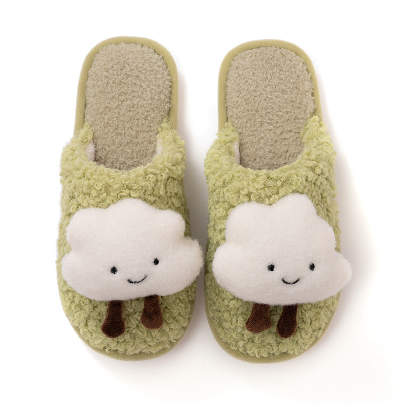 Girly Cloud Cute Plush Cotton Slippers