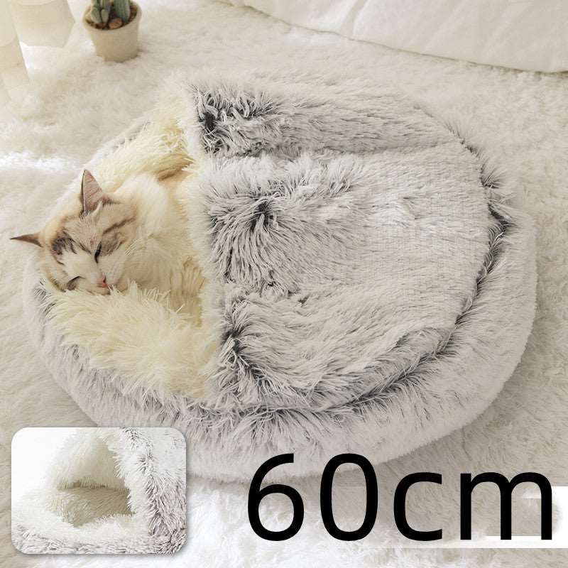 Luxurious 2 in 1 Pet Bed with Warmth, Style, and Comfort for Cats and Dogs