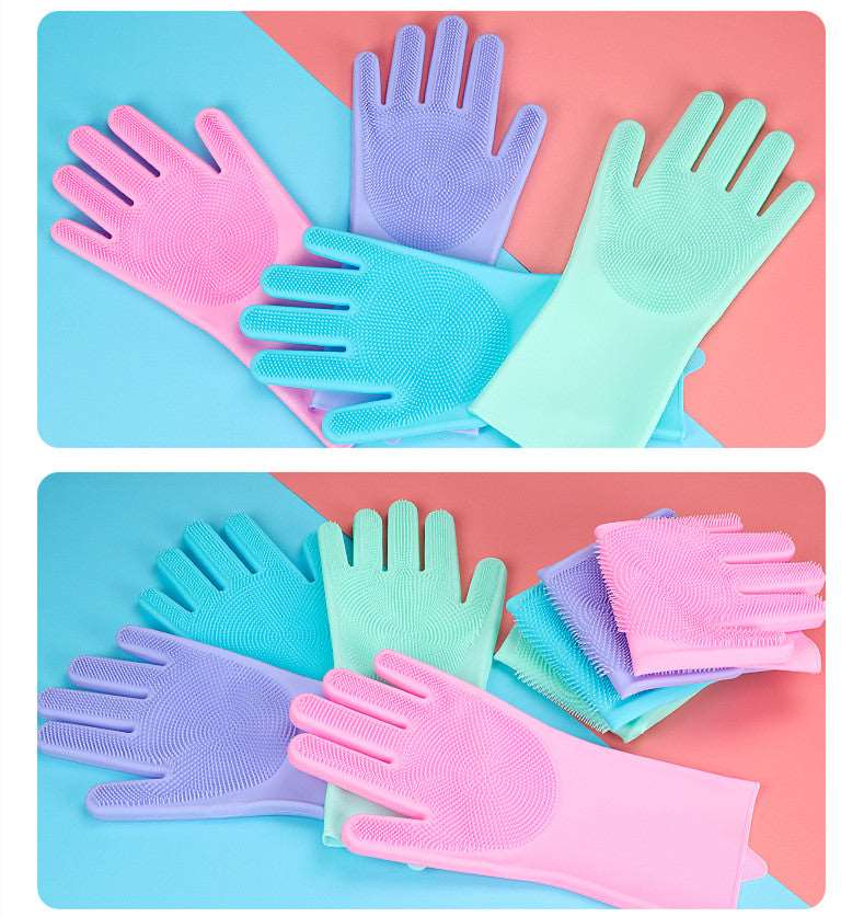 Gentle Pet Grooming Anti Scratch Bathing Gloves