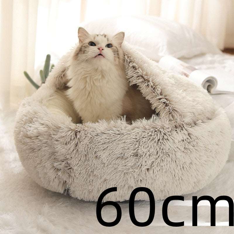 Luxurious 2 in 1 Pet Bed with Warmth, Style, and Comfort for Cats and Dogs