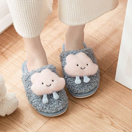 Girly Cloud Cute Plush Cotton Slippers
