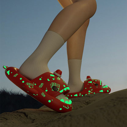 Halloween Christmas Glowing in Dark Shark Slippers