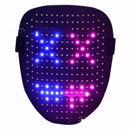 LED Glow Mask with Type C Charging For Halloween