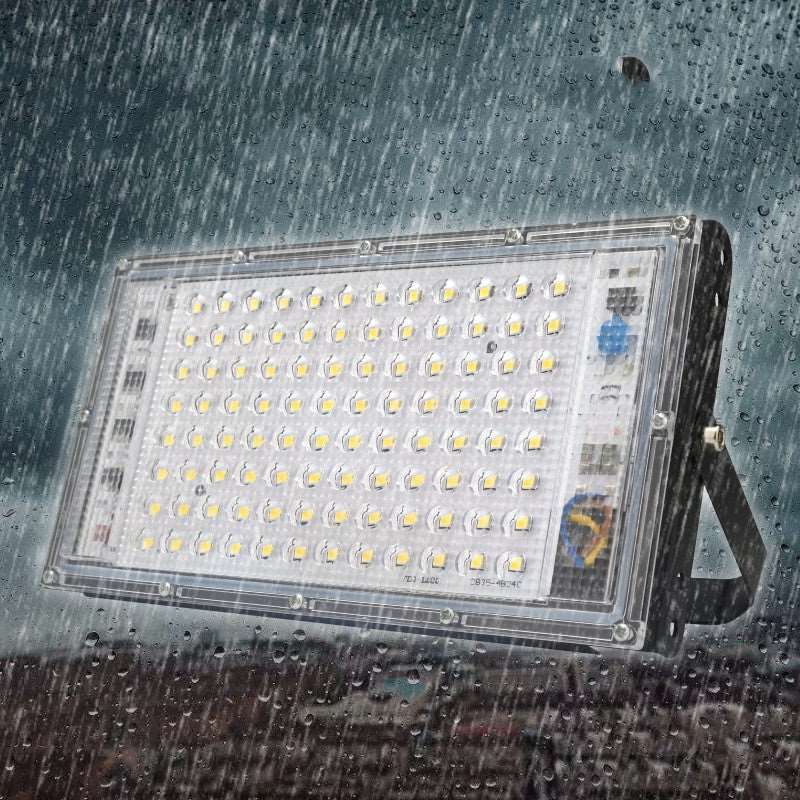 100W LED Flood Light, LED Exterior Spotlight, 220V Street Lamp, Outdoor Lighting IP65 Waterproof, Landscape Garden LED Light, Effortless Installation Flood Light, 360-Degree Luminous www.acheckbox.com