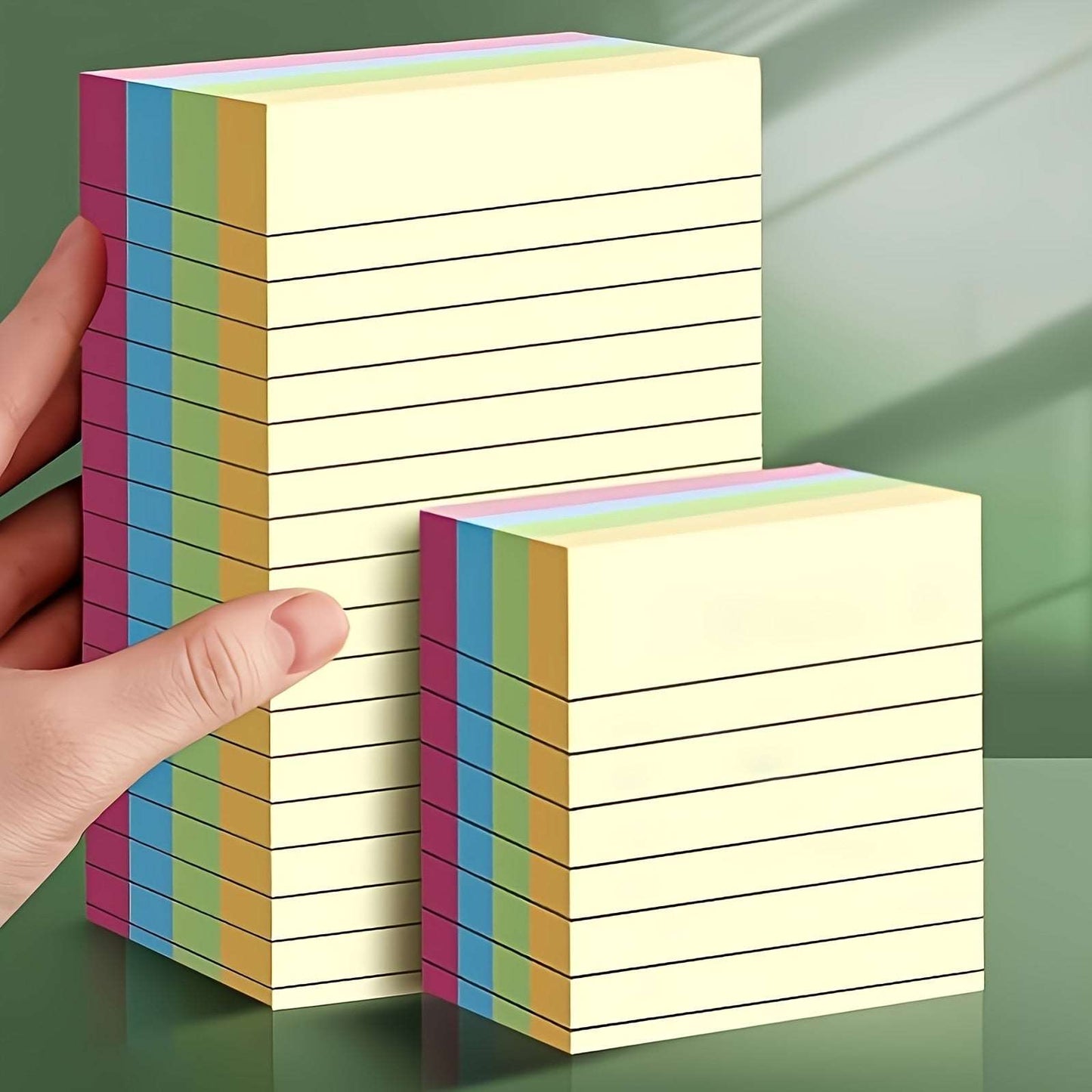 200 Sheets Lined Sticky Notes 4 Colors Memo Pad Office School Student at acheckbox