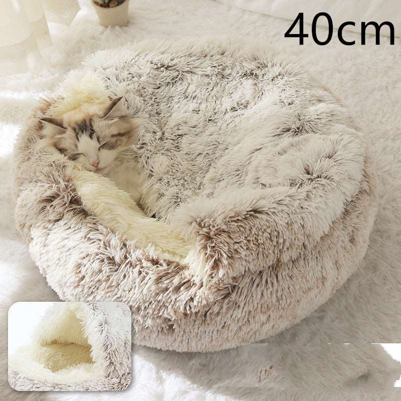 Luxurious 2 in 1 Pet Bed with Warmth, Style, and Comfort for Cats and Dogs