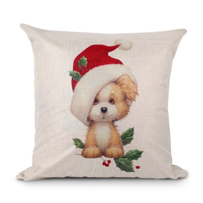 High Quality Festive Christmas Linen Pillowcase