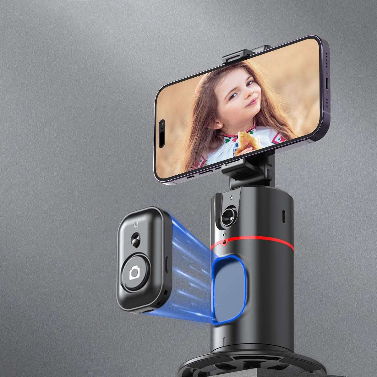 360 Rotation Gimbal Stabilizer Follow up Selfie Desktop Face Tracking Gimbal for Tiktok Smartphone Live with Remote Shutter at acheckbox. A perfect gift for christmas halloween black friday thanksgiving