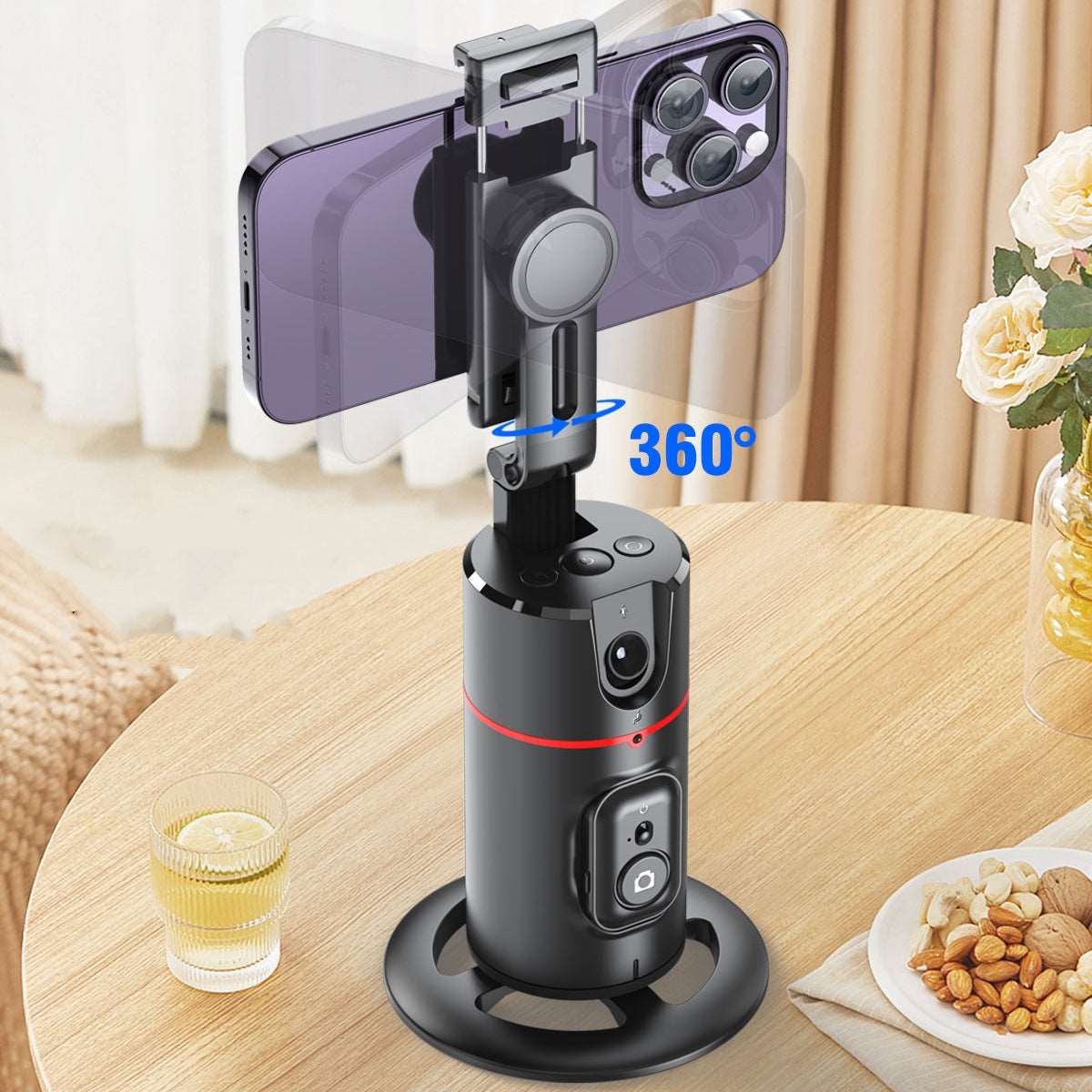360 Rotation Gimbal Stabilizer Follow up Selfie Desktop Face Tracking Gimbal for Tiktok Smartphone Live with Remote Shutter at acheckbox. A perfect gift for christmas halloween black friday thanksgiving with fast shipping