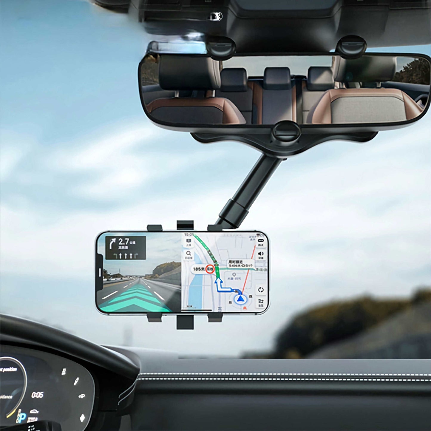 360° Rotating Phone Holder Drive Safely with Perfect Viewing Angles Anytime