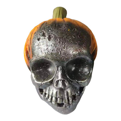 Hand Painted Halloween Pumpkin Skull Resin Craft Decoration Ornament