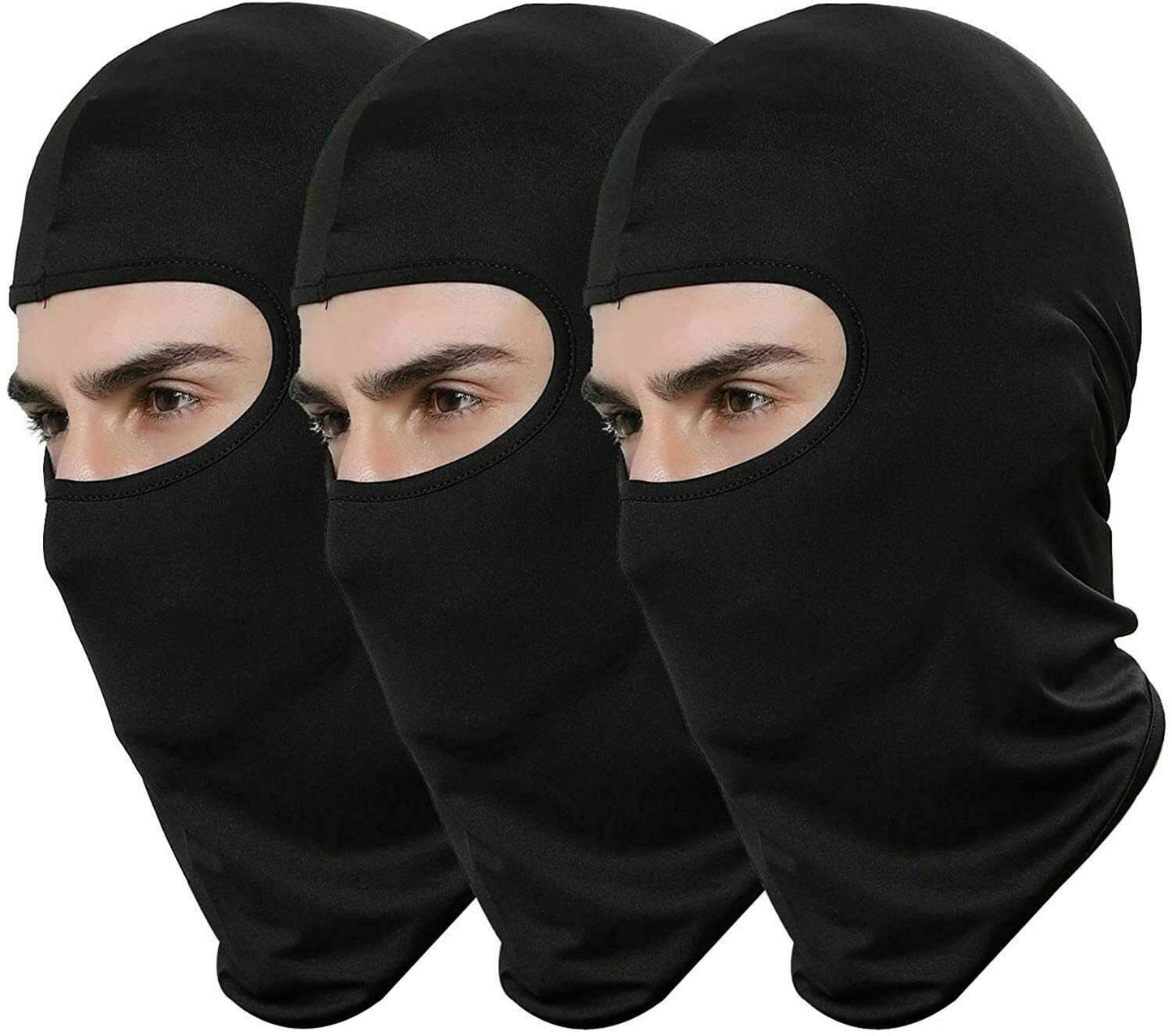 3 Pack Black Face Masks for Men
