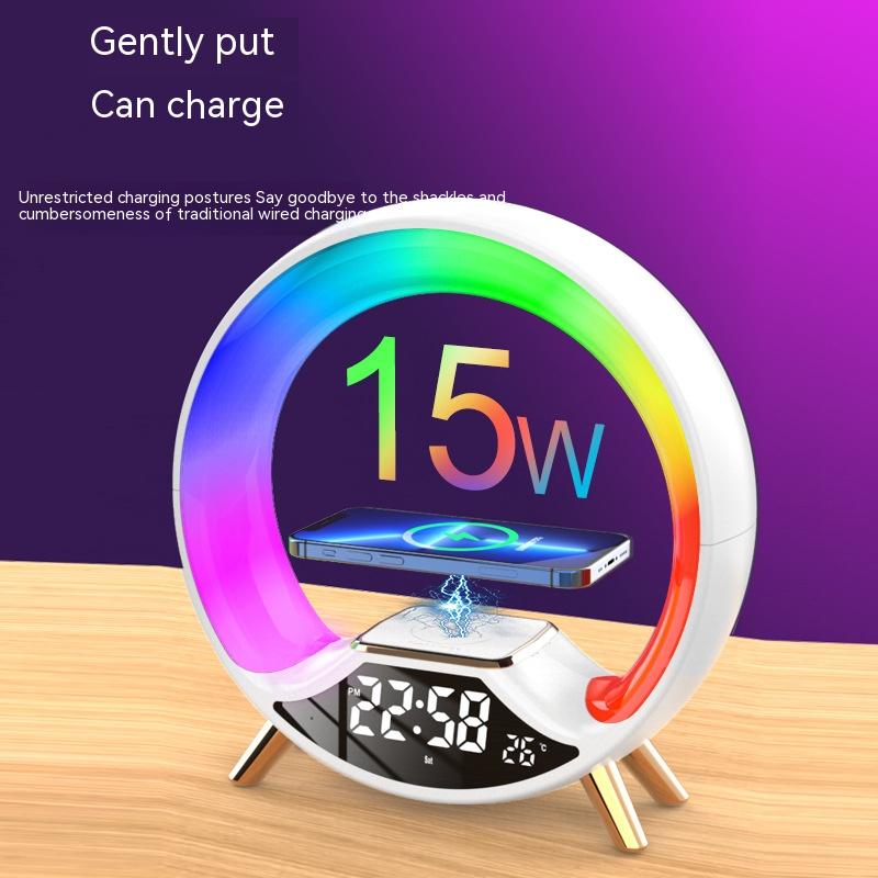 3 in 1 O-Shaped Wireless Charging Multifunctional Bluetooth Speaker Night Light and Office Home Decoration at www.acheckbox.com A perfect gift for christmas halloween thanksgiving black friday New year holiday