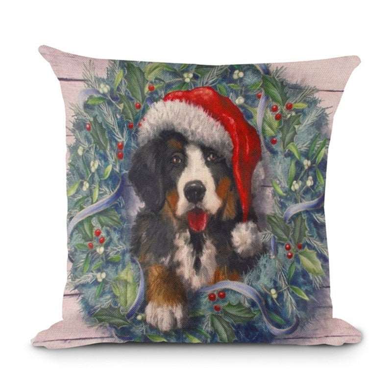 High Quality Festive Christmas Linen Pillowcase