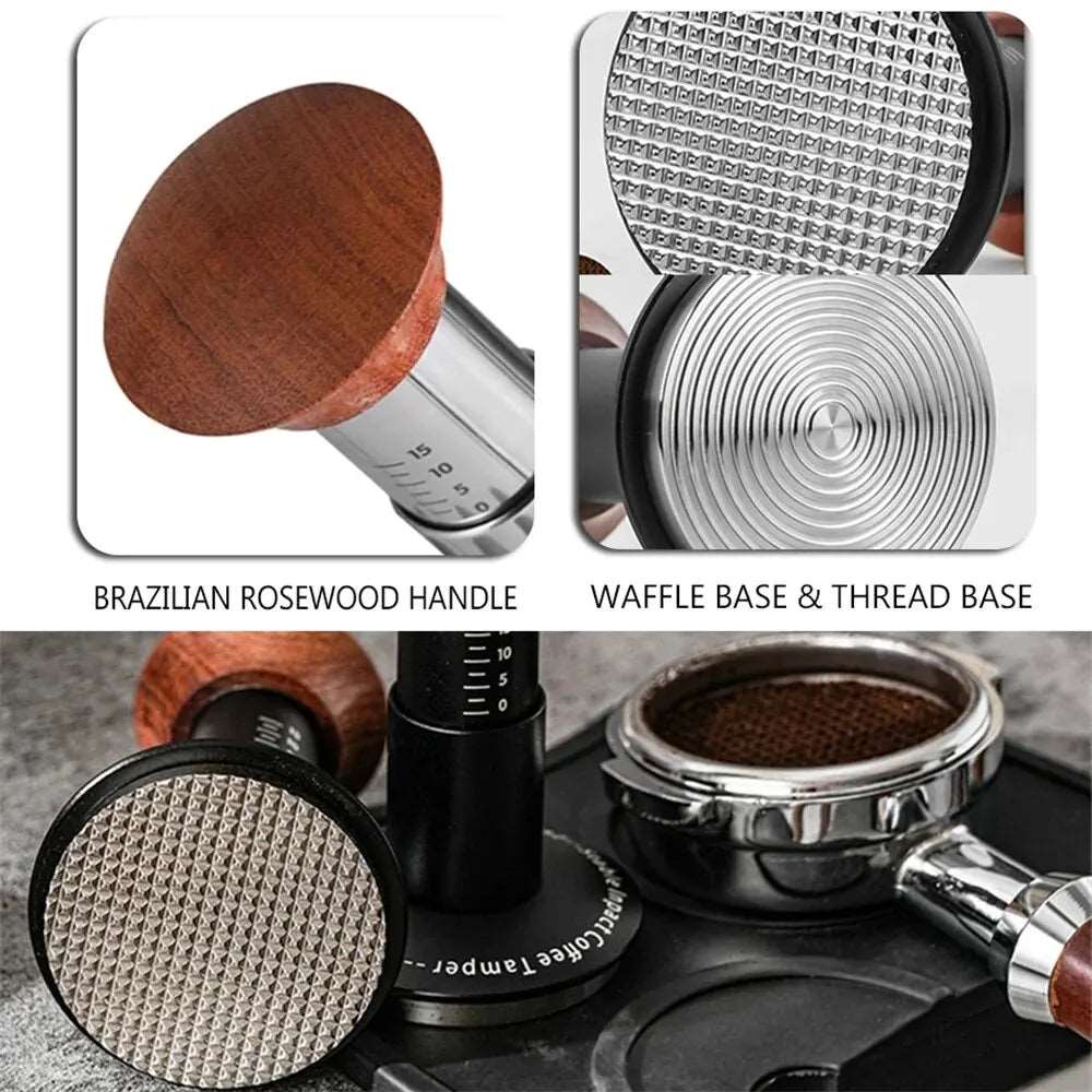 51mm Dual-Sided Metal Coffee Press Powerful Tamping, Precision Brewing