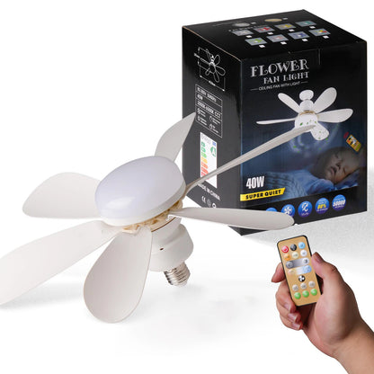 52cm Blade Ceiling Fan with Remote Control and Energy-Saving LED Lights