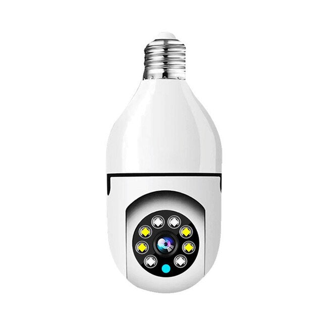 5G Bulb Surveillance Camera Full Color Night Vision Automatic Human Tracking Zoom Indoor Security Monitor Wifi Camera at acheckbox