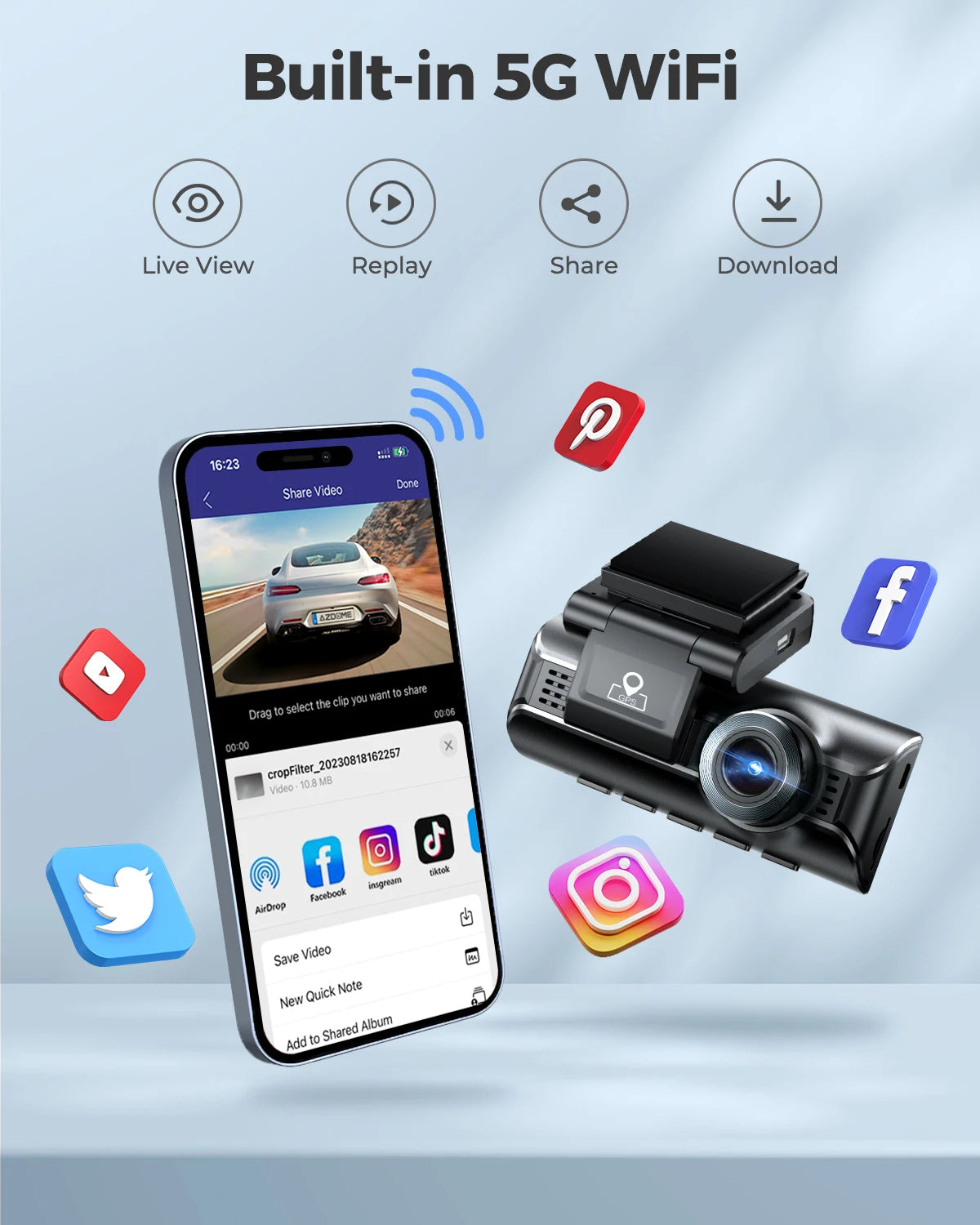 5g car dash cam