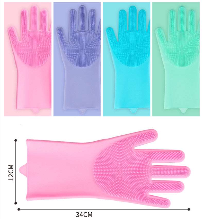 Gentle Pet Grooming Anti Scratch Bathing Gloves