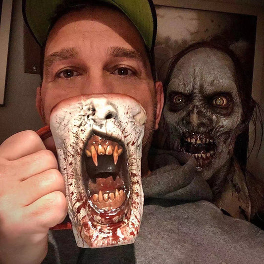 Gothic Vampire Half Face Halloween Mug