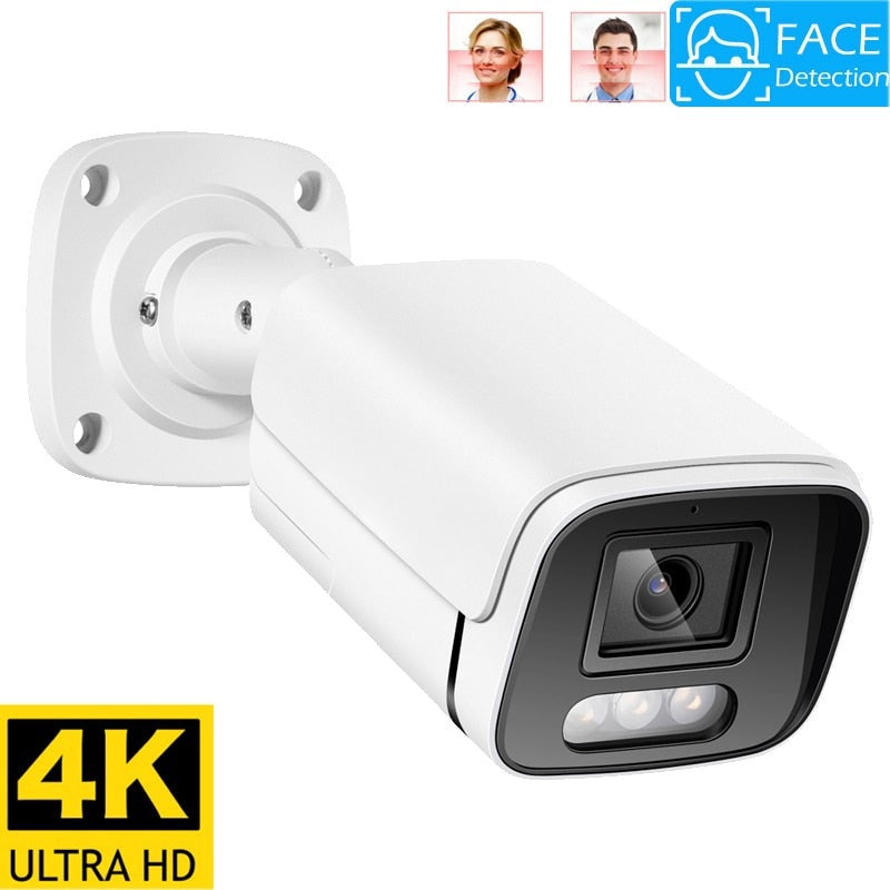 8MP 4K IP Camera Outdoor Ai Face Detection H.265 Onvif Bullet CCTV RTSP Color Night Vision 4MP POE Human Audio Security Camera at acheckbox