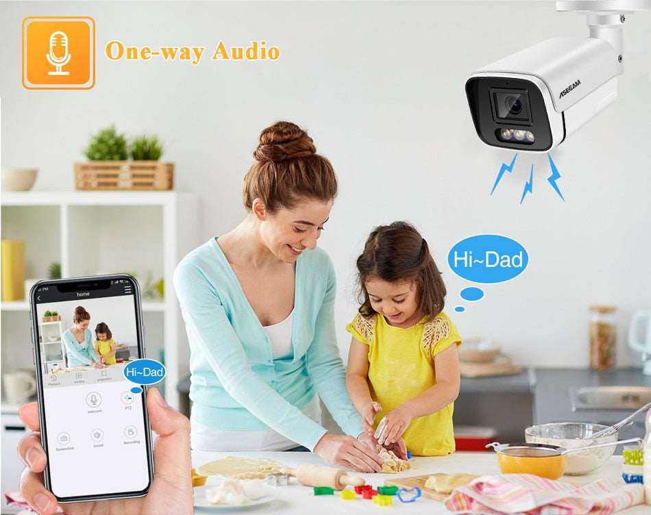 8MP 4K IP Camera Ultimate Clarity, AI Security, and Weatherproof Design