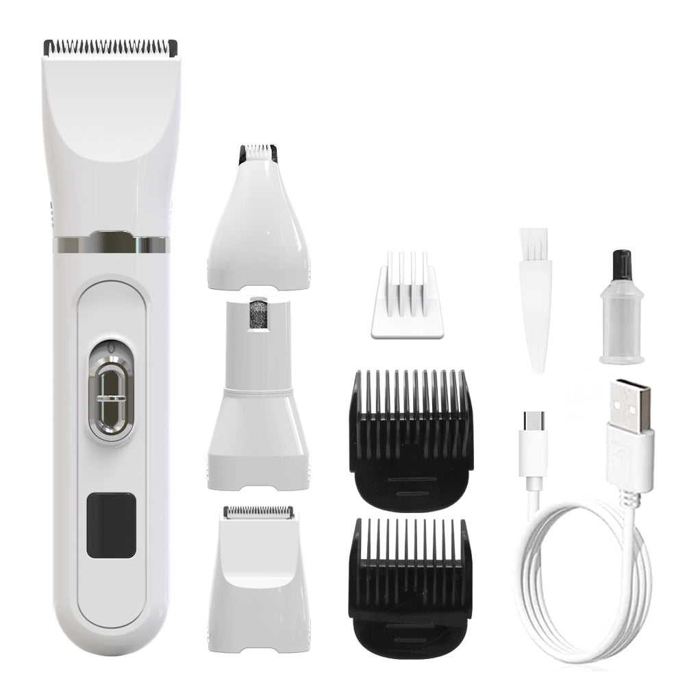 Pet's Four in One Electric Hair Clipper with LCD Display