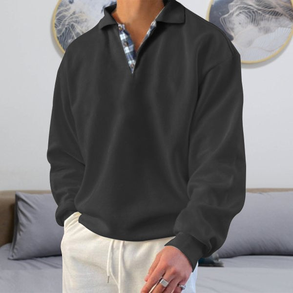 A Rainbow of Colors in Men's V-neck Sweatshirt in black