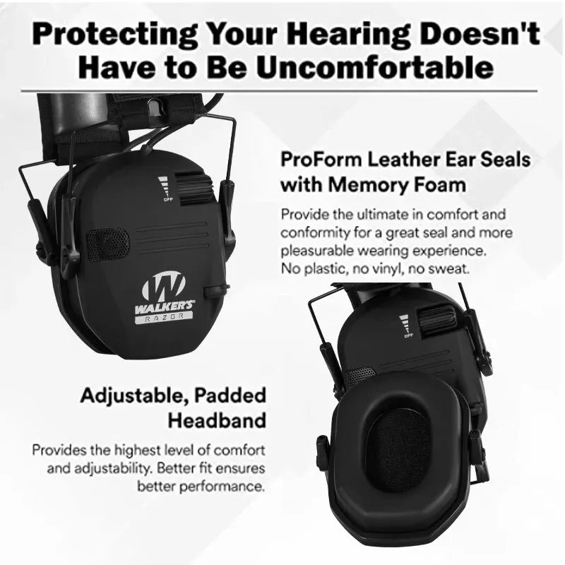 Battery Operated Earmuff with Audio Input Jack