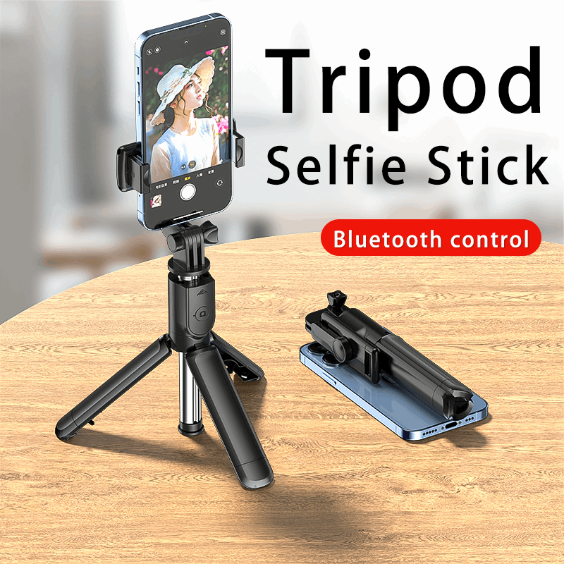 Bluetooth Wireless Selfie Stick Mini Tripod Extendable Monopod Remote Shutter For iPhone Samsung Xiaomi Phone Holder at acheckbox