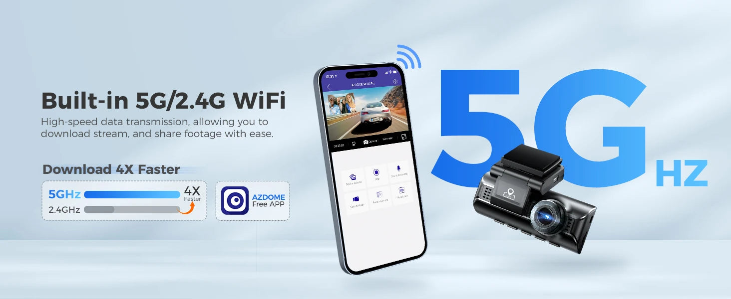 Built in 5G Car Dash Cam