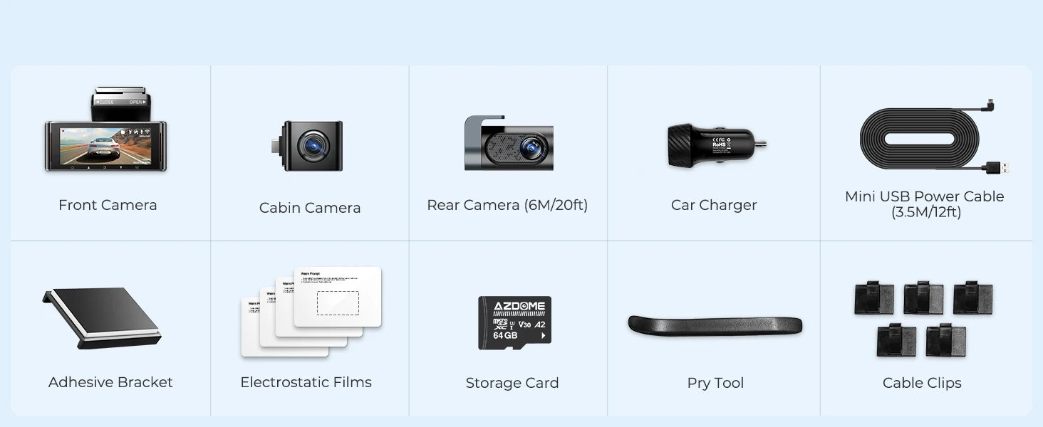 Car dash cam accessories