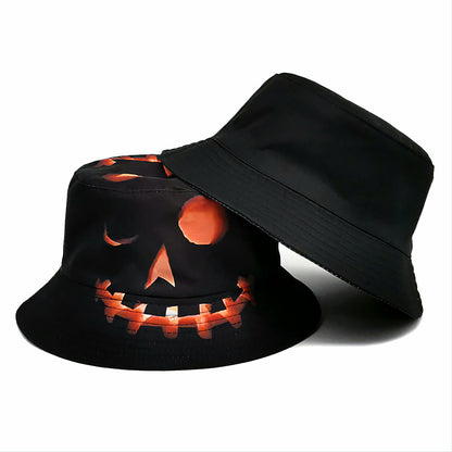 Cartoon Pumpkin Printed Fisherman Halloween Hat