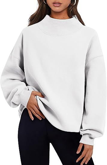 Casual Chic Round Neck Pullover Sweatshirt in Trendy Solid Colors