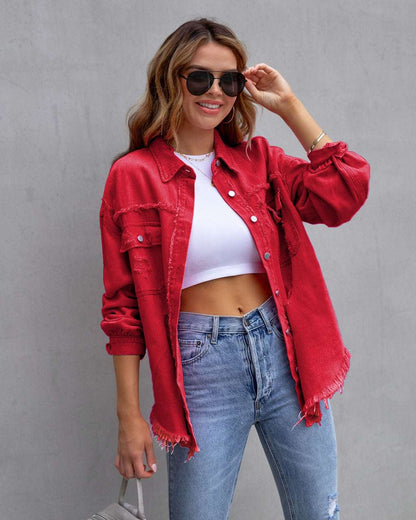 Casual and Stylish Loose-Fit Fashion Jacket