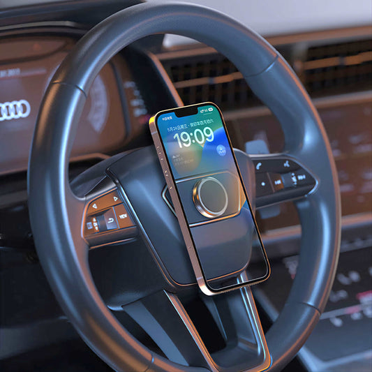 Centripetal force phone holder with strong magnetic adsorption, sleek alloy design, and easy installation for stable and scratch-free phone mounting in your car at www.acheckbox.com black friday gift