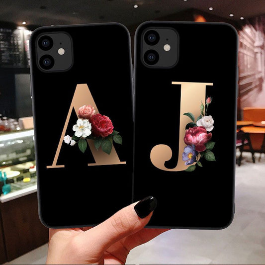 Chic Shield Alphabet Design Printed iPhone 14 series cases