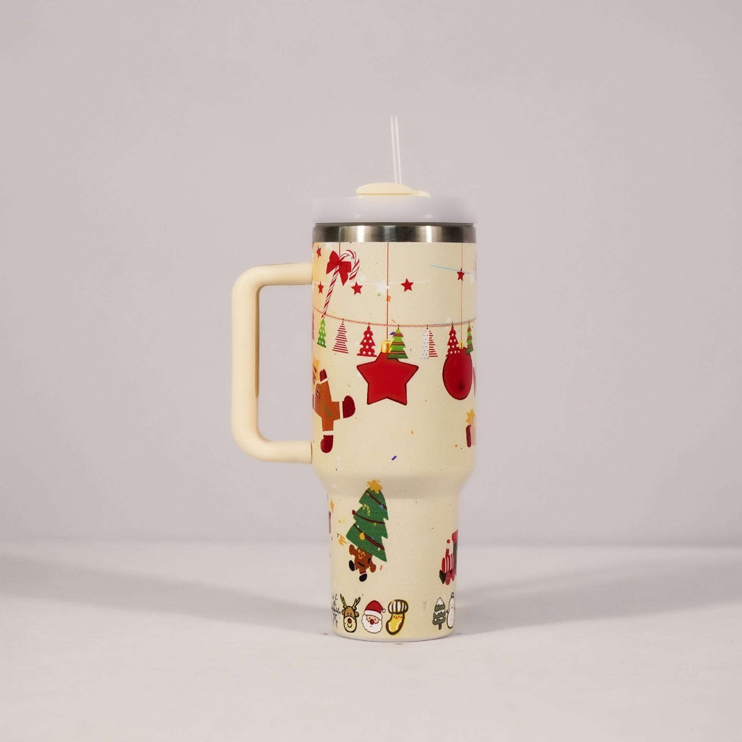 Christmas-themed insulated coffee cup