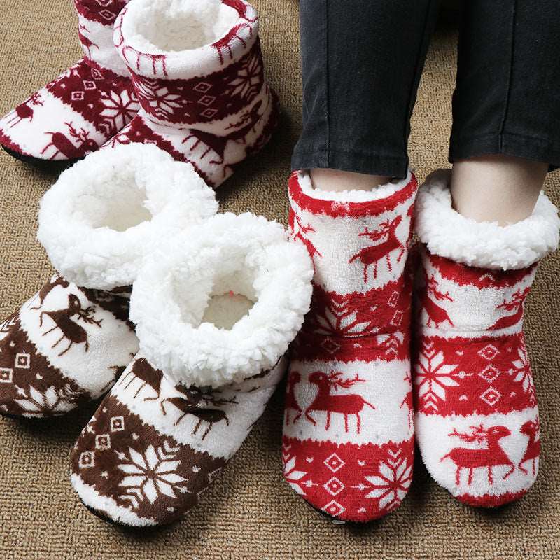 Christmas Indoor Socks Shoes with Non Slip Sole