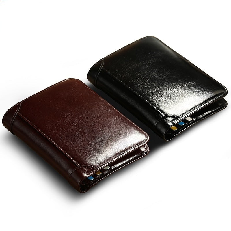 Classic Style Wallet Genuine Leather Men Wallets Short Male Purse Card Holder Wallet Men Fashion High Quality at acheckbox
