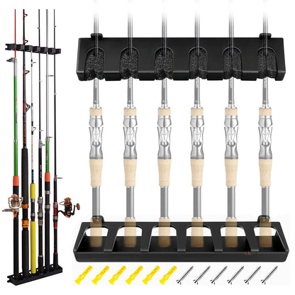 Vertical Rod Holder Stand for Boat, Wall Mountable 