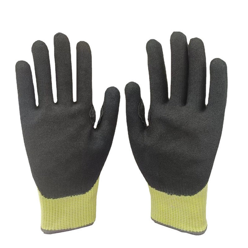 Cut Resistant Safety Work Glove Anti Vibration Anti Impact Oil proof Protective With Nitrile Dipped Palm Glove for Working at www.acheckbox.com