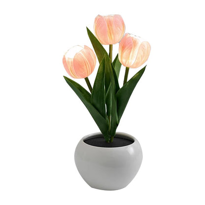 Decorative LED tulip table lamp Modern appeal LED flower bonsai