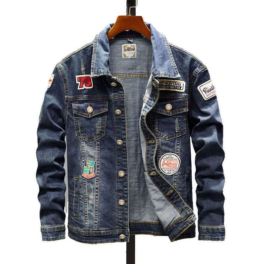 Denim jackets men original, Spring jean jackets, Patchwork streetwear, Stylish hip hop denim jacket. www.acheckbox.com