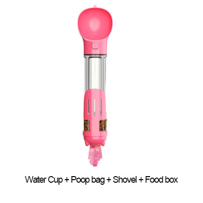 Dog Water Bottle with Food Storage and Waste Solution