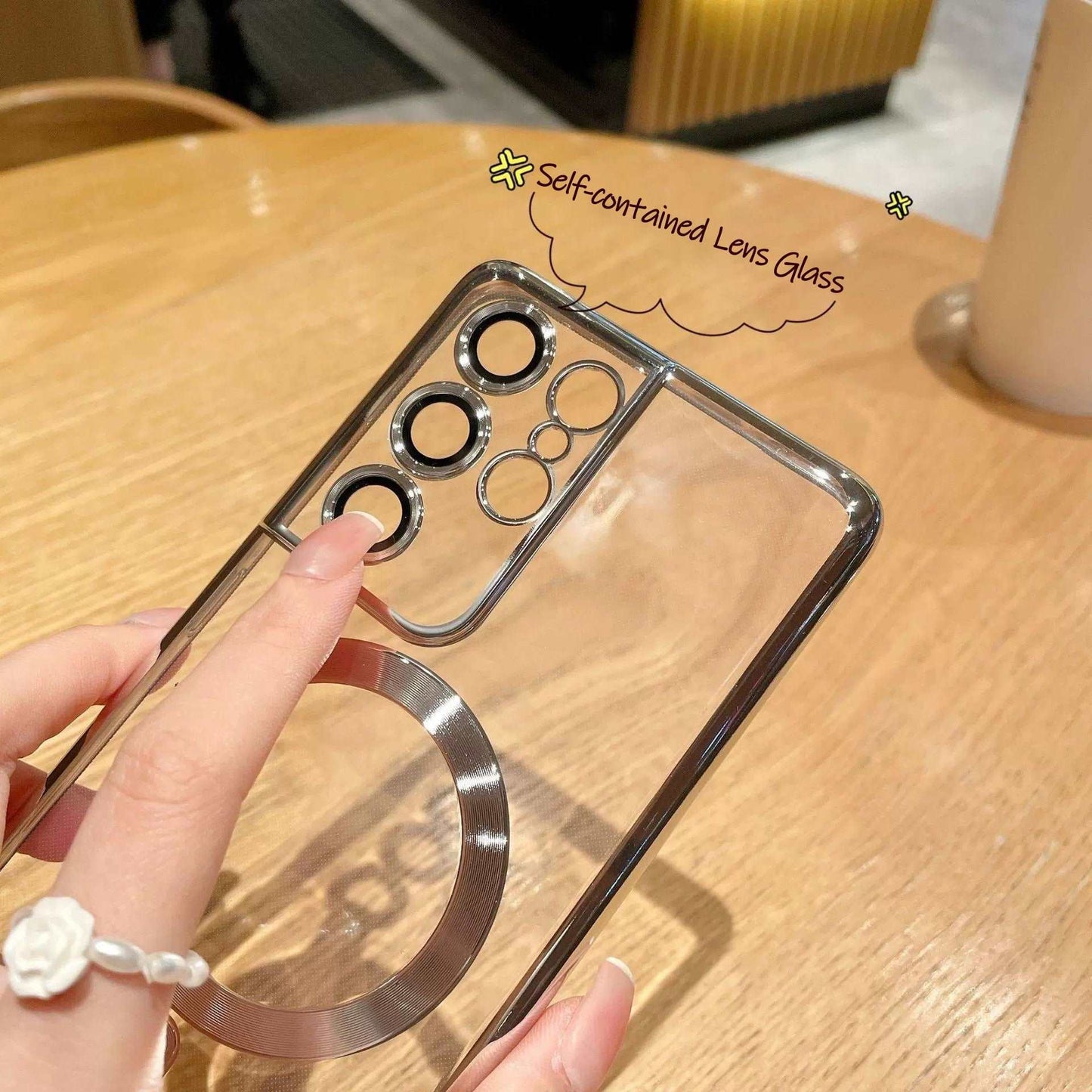 Dustproof Water-Resistant Protection, Anti-Scratch Armor, Crystal Clear Transparency, Showcase Natural Beauty Aesthetics, Built-in Magnetic Attraction, Attach Accessories Wallet Cases Card Holders, Anti-Fingerprint Coating