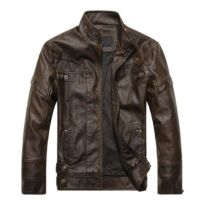 Easy Movement Fit for Cruelty-Free Winter Fashion biker style jacket in coffee color