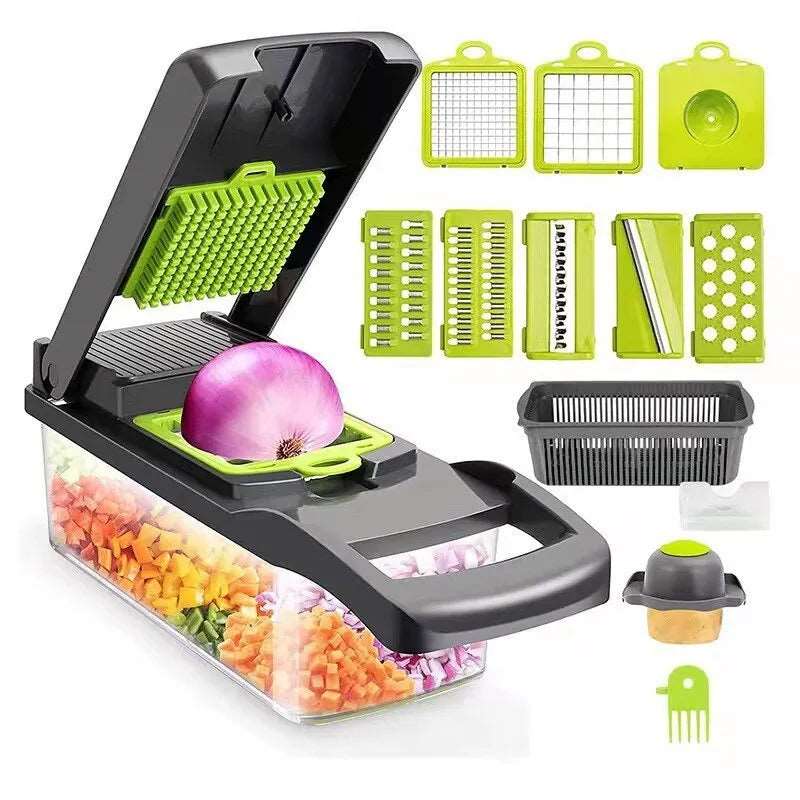 Eco-Friendly Stainless Steel Vegetable Slicer Versatile, Compact, and Safe
