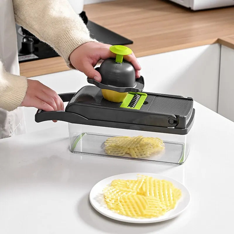 Electric-Free Fruit and Vegetable Slicer Safe, Compact, and Efficient