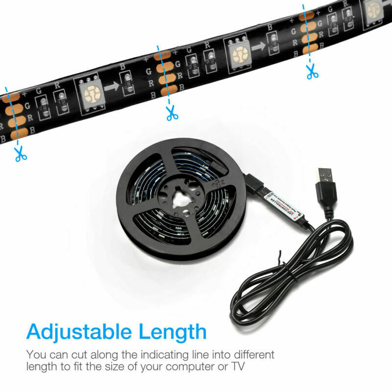 Entertainment Upgrade RGB LED Strip for 40-60 Inch TVs - Mini Controller Included